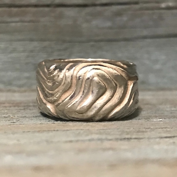Tiffany & Co. Jewelry - Tiffany & Co Sterling Silver Wood Grain Ring